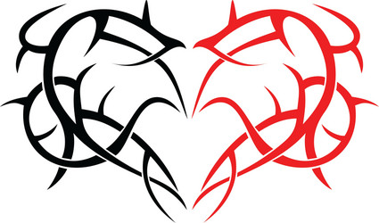 Heart tattoo vector