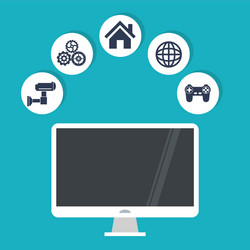 internet things computer security world game work vector image