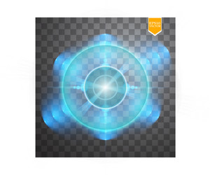 neon target isolated game interface element vector image