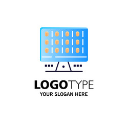 web computer computing server business logo vector image