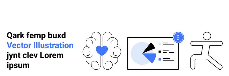brain with heart data analytics chart currency vector image