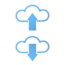 Cloud Data Upload Icon Set vector