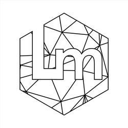 lm geometric triangle block chain font vector image
