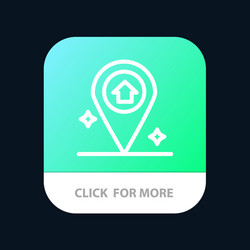 map navigation house mobile app button android vector image