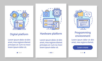 programming onboarding mobile app page screen vector image