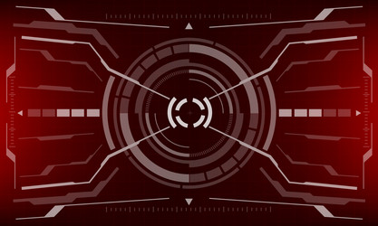 hud sci-fi interface screen view geometric on red vector