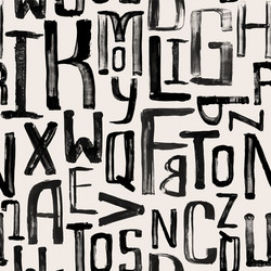 Random letters seamless pattern Royalty Free Vector Image