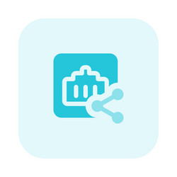 sharing data collectively via an ethernet network vector image