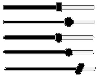 Simple slider fader templates gui element vector