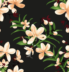Tropical Floral Pattern Vector Image