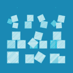 ice cube collection with flat design vector image