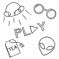 patch set on white background vector