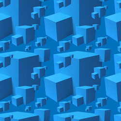 abstract seamless pattern with overlapping blue vector image