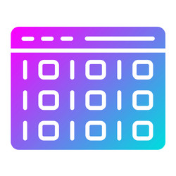 binary code icon design vector image