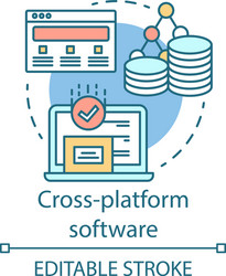 cross platform software development concept icon vector image