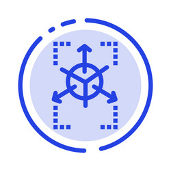 prototype grid database chart blue dotted line vector image
