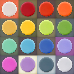 Rounded Blank Web Icons & Buttons vector image