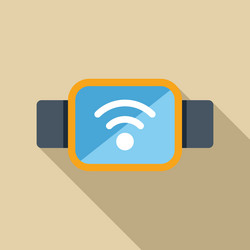 smart watch displaying wifi symbol for connection vector image