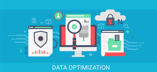 flat modern concept data optimization vector image