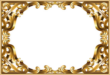 Gold classic frame of the rococo baroque Vector Image
