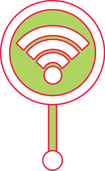 gps navigation pointer map wifi internet signal vector image