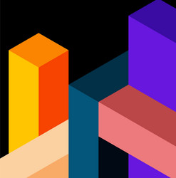 abstract background 3d cubes cubic elements vector image