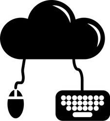 keyboard and mouse isolated icon simple element vector image