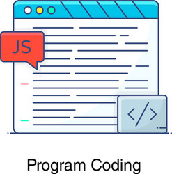 programme coding vector image