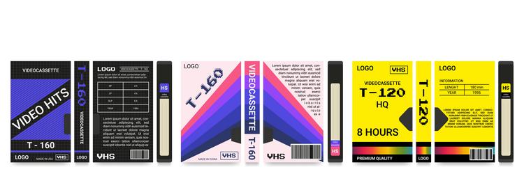 Retro VHS Tapes - 80s & 90s Music vector image