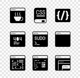set software books about programming vector image