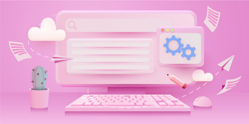 web development coding and programming futuristic vector image