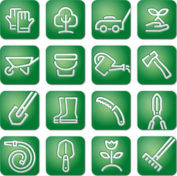 Planting icon gardening tools icon Royalty Free Vector Image