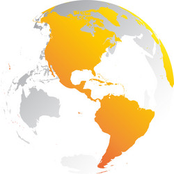 3D Transparent Earth Globe Vector Image