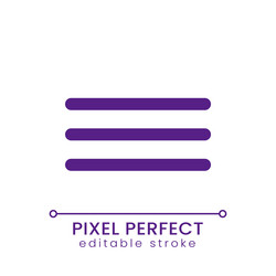 hamburger menu button pixel perfect rgb color ui vector image