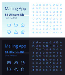 Mailing app pixel perfect gradient linear ui vector