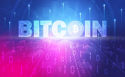bitcoin cryptocurrency blockchain abstract vector image