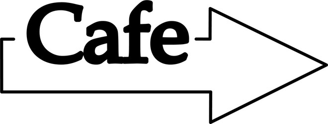 cafe icon arrow pointer line vector image