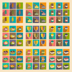 flat with shadow concept and mobile application vector image