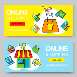 Online shopping or summer sale banners vector