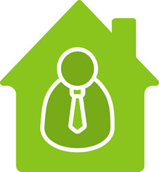 broker realtor glyph color icon vector