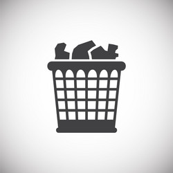 garbage related icon on background for graphic vector image