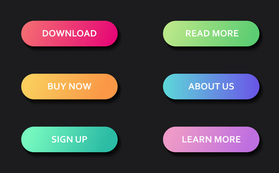 set round colorful web buttons for internet vector image