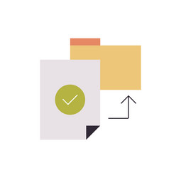 simple approve related icon and accepted elements vector