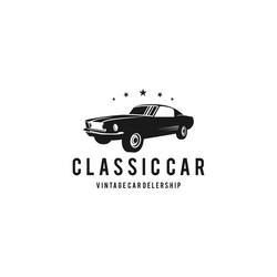 Classic Muscle Car Emblem Royalty Free Vector Image