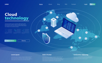 Cloud Computing Data Center vector image