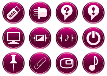 Gadget icons vector