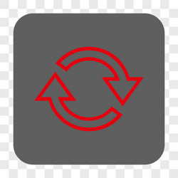refresh arrows rounded square button vector image