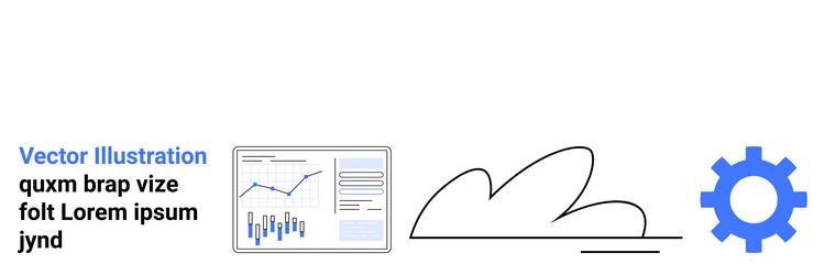 data analytics dashboard cloud computing diagram vector image