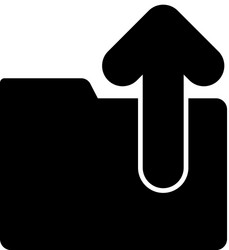 isolated file with upload arrow silhouette style vector image