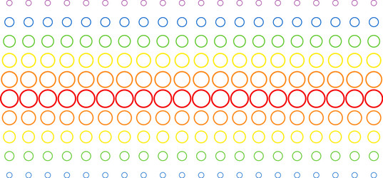 Circle bubble shape halftone spectral array vector